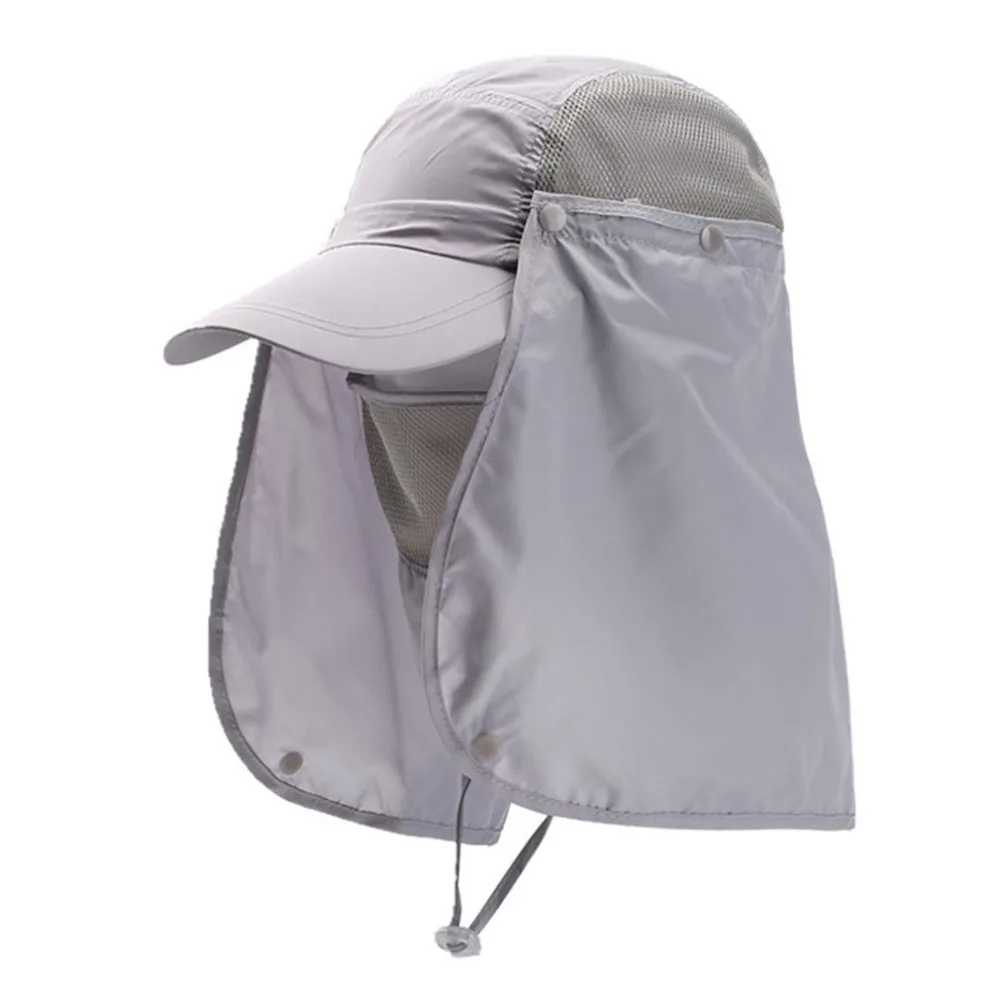 Women's UPF 50+ UV Sun Protective Convertible Beach Hat Visor Grey