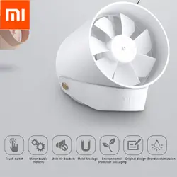 Оригинальный Xiaomi VH переносной мини-вентилятор Ventiladors USB Mijia вентилятор бесшумный Smart Touch лето прохладнее двойной лист HomeDesktop вентилятор