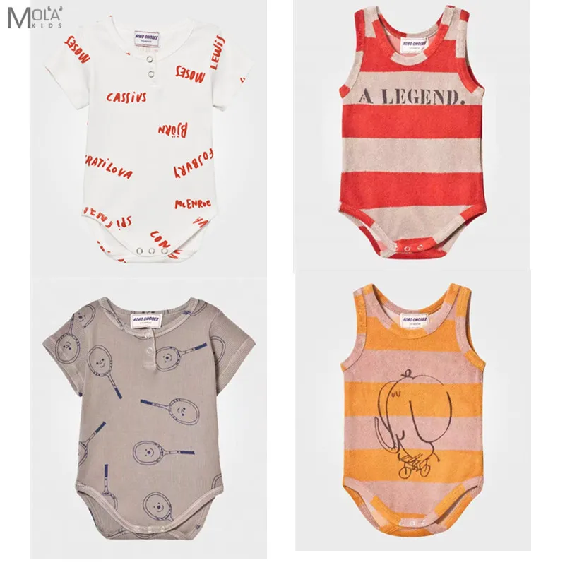 

2017 New BOBO CHOSES Baby Brand Bodysuit Tiny Cottons Baby Clothes Summer Sleeveless Jumpsuit Infant New Born Baby Clothes BEBE