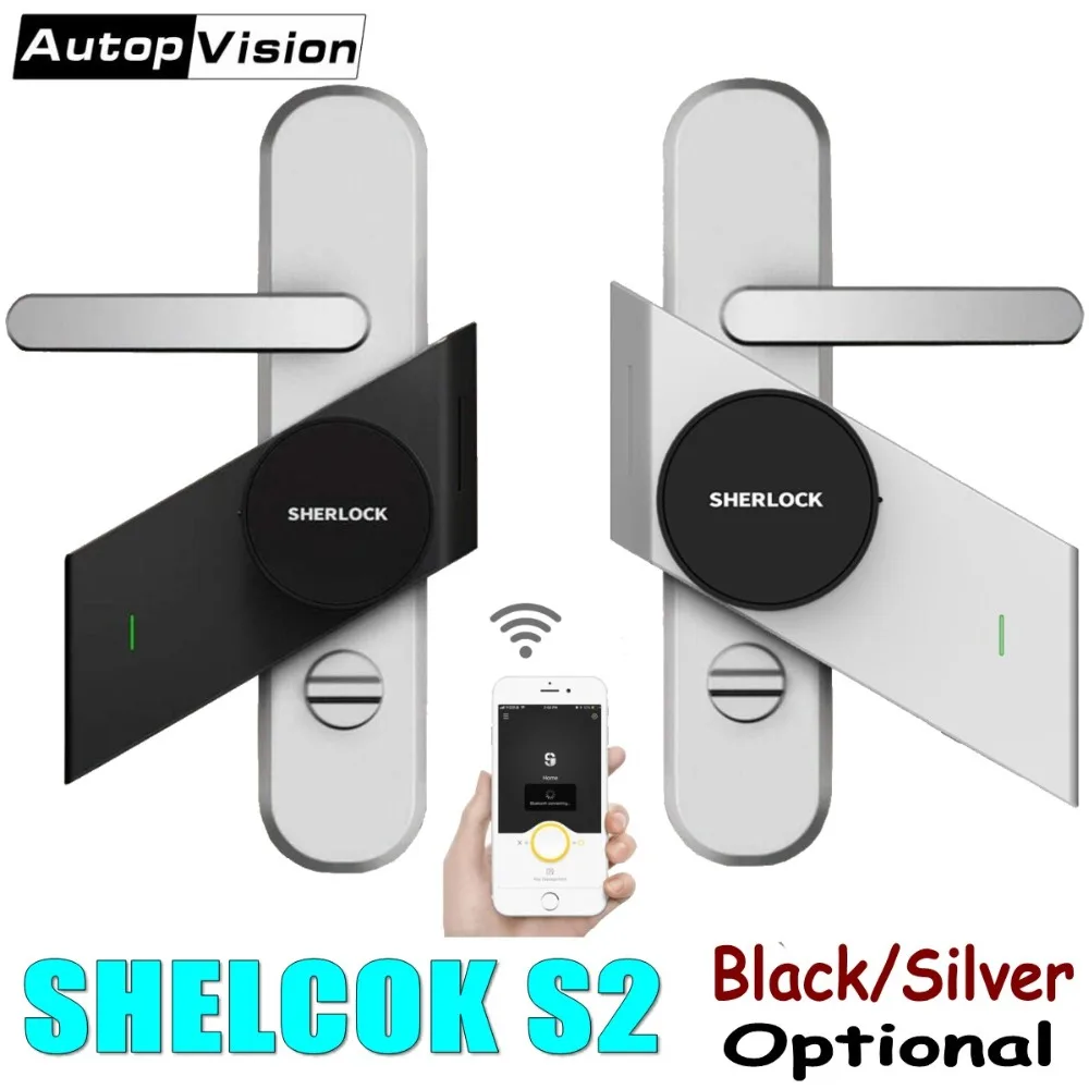 Skup Srebrny czarny Sherlock S2 Smart Stick lock elektroniczny zamek do drzwi Bluetooth bezprzewodowe otwieranie lub zamykanie drzwi inteligentna kontrola aplikacji