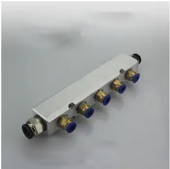 

A Kit 30x30mm 5 Way Pneumatic Air Manifold Splitter With Push Fit Coupler