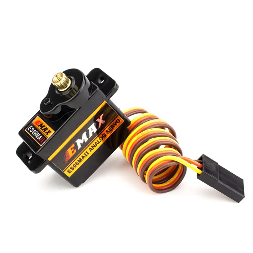 Подарок EMAX ES08MA II 12g мини металлическая Шестерня Аналоговый сервопривод для RC самолета FPV Дрон Гонки|Детали и