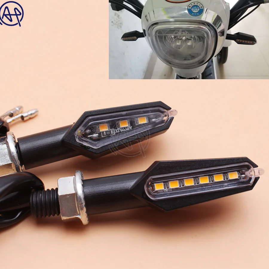 Motorcycle Parts 3+6 LEDS Double Side Turn Signal Blinker Indicators