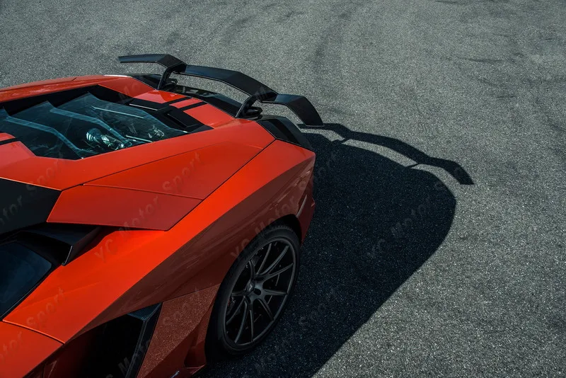 Сухой из углеволокна под VRS Стиль багажник GT Крыло для 11-17 Aventador LP700-4 LP720-4 LP750-4 Сарагоса EDIZIONE Стиль задний спойлер