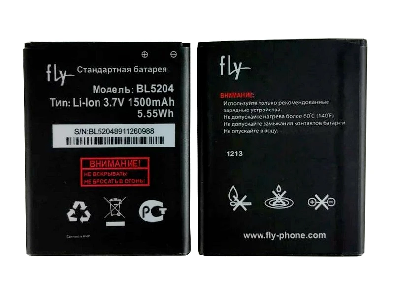 MLLSE BL5204 1500 мАч Высококачественная стандартная сменная литий ионная батарея для FLY