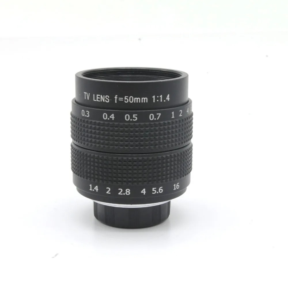 

Black 50mm f/1.4 C-Mount camera CCTV Lens for micro-camera(need to be used with a lens adapter ring) free shipping