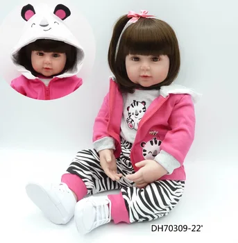 

Genuine hairs Rebuild baby doll Silicone 22 * 55cm Real birthday girl Christmas gift wrist