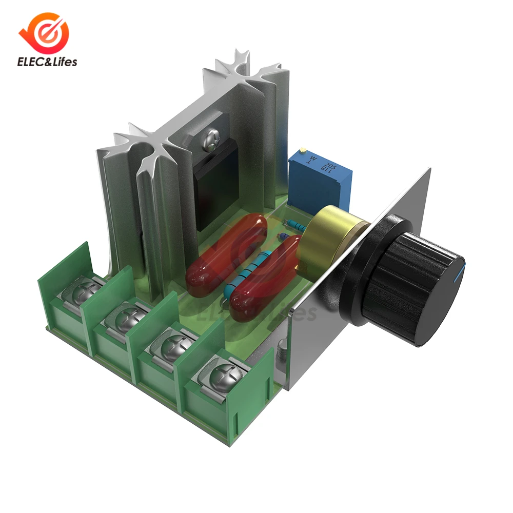Переменный ток 220 в 2000 Вт SCR Диммеры Регулятор скорости двигателя регулятор напряжения переменного тока Регулируемый Модуль 50-220 В контроль термостата