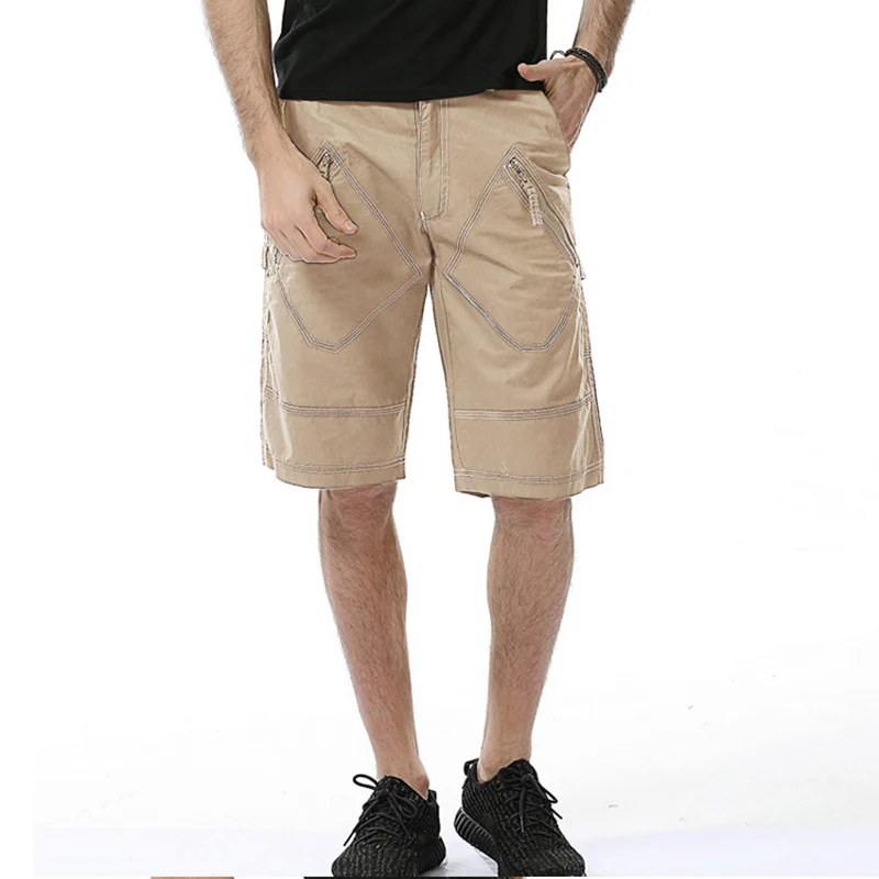 Men's Hot 2017 Fashion Summer Calf-length Shorts Cotton Mens popular knee length casual Overalls shorts Shorts Size add 29-40