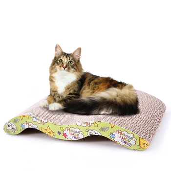 

Pet Cat Scratching Corrugated Board M-shape Scratcher Pole Bed Pad Mat Toy