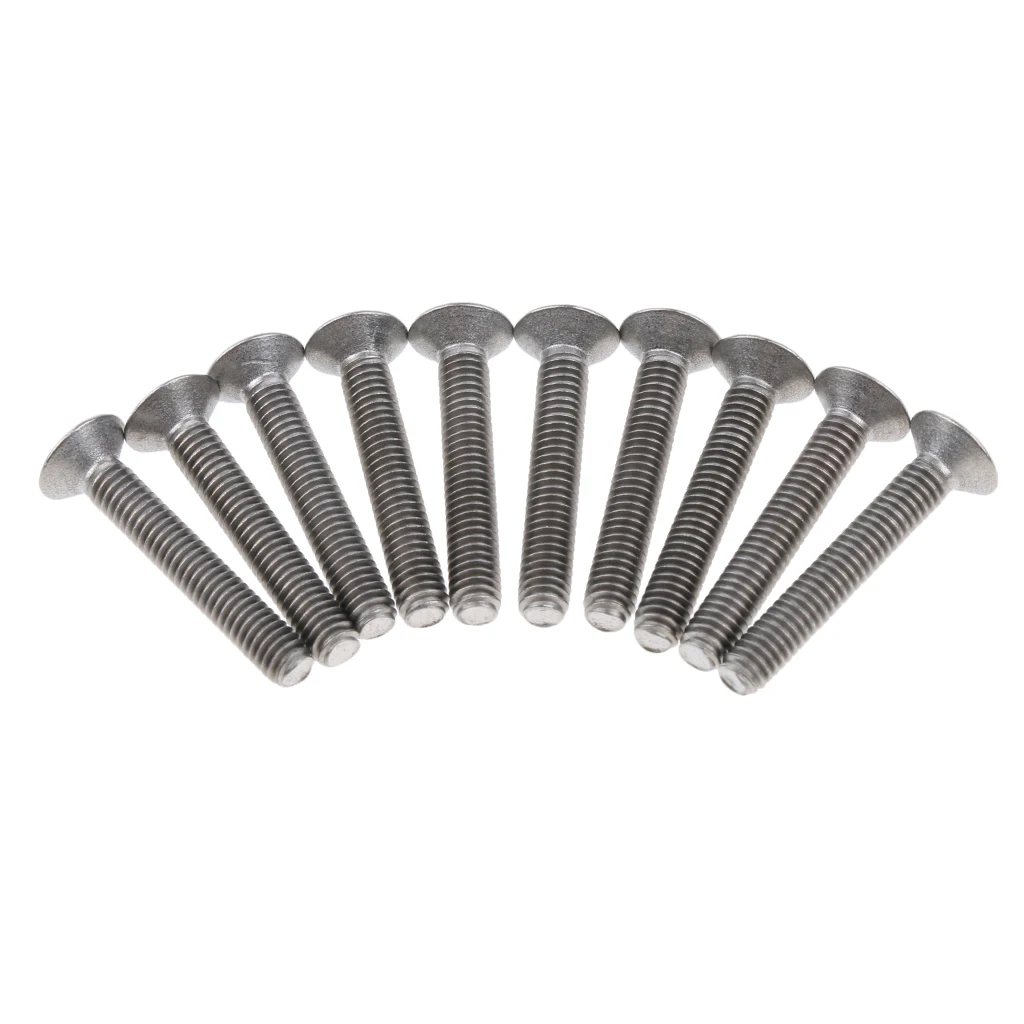10 Pcs M4 Flat Head Grade 1 Titanium Machine Screws Phillips Drive