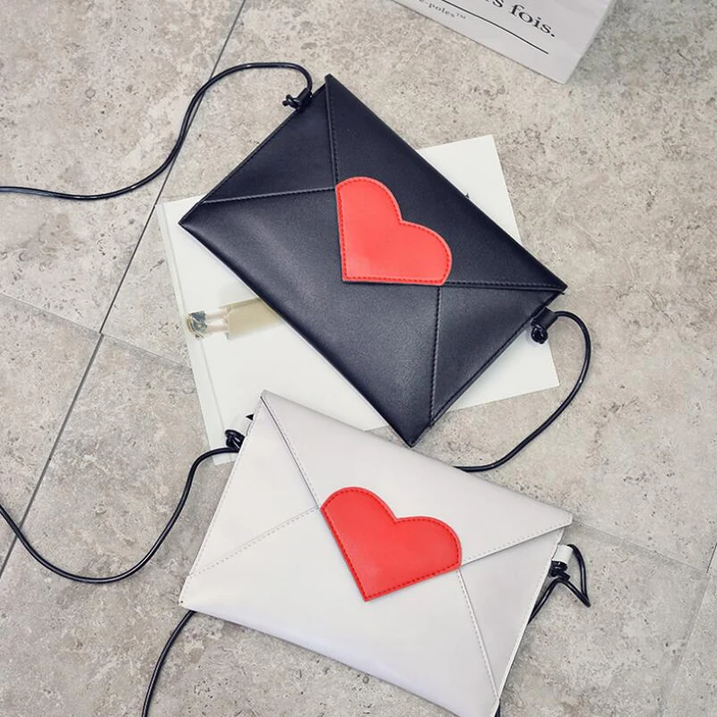 

100pcs/lot Heart-Shaped Handbags Women Clutches Party Purse Shoulder Messenger Bags for women 2018 Shoulder Messenger Bag