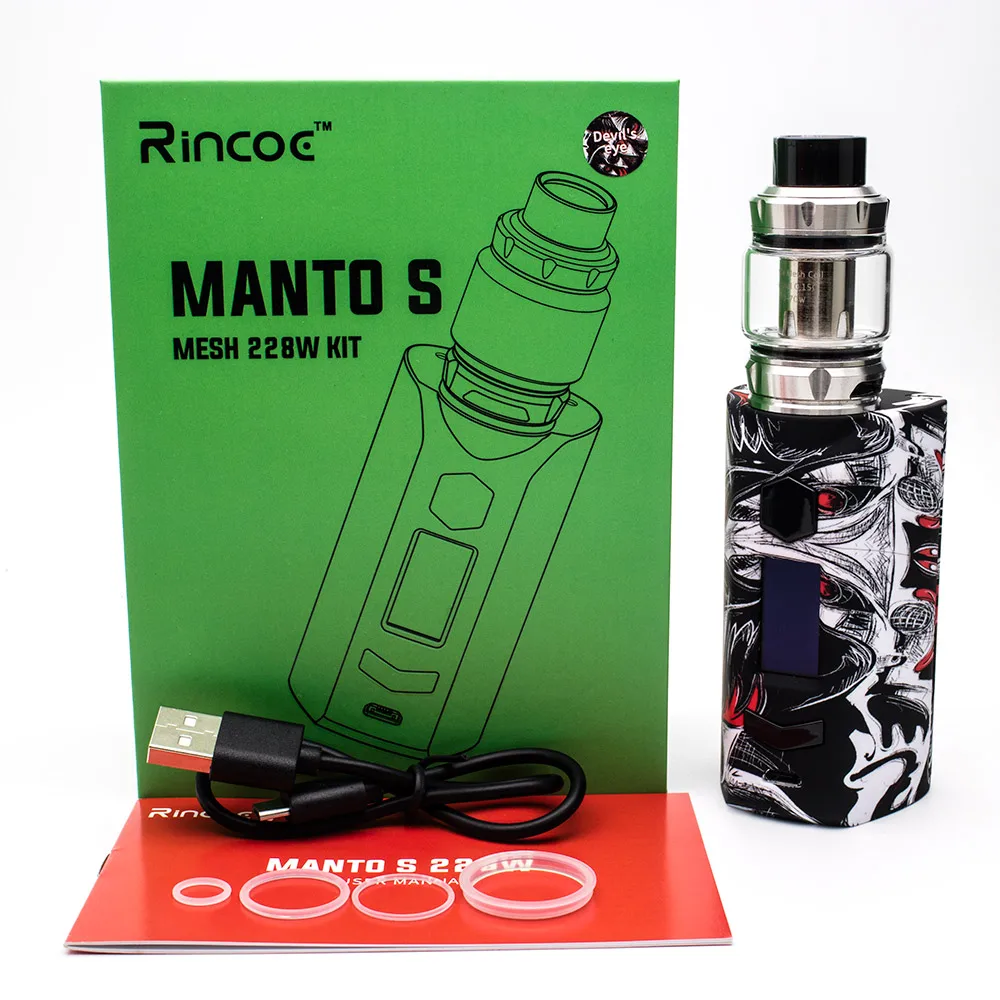 Rincoe Manto S Mesh 228 Вт комплект коробка мод с метисом смесительный резервуар 6 0 мл