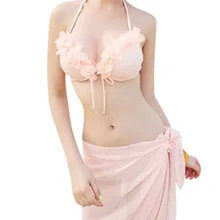 Высокое качество сексуальное женское бикини 3 шт набор женский раздельный купальник Летний купальник пружины пляжные купальные костюмы 02-0073