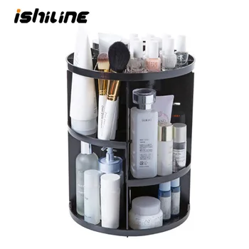 

360-degree Rotating Makeup Organizer Cosmetic Storage Box Container Jewelry Organizer Case Desktop Bathroom Storage Holder Boxes