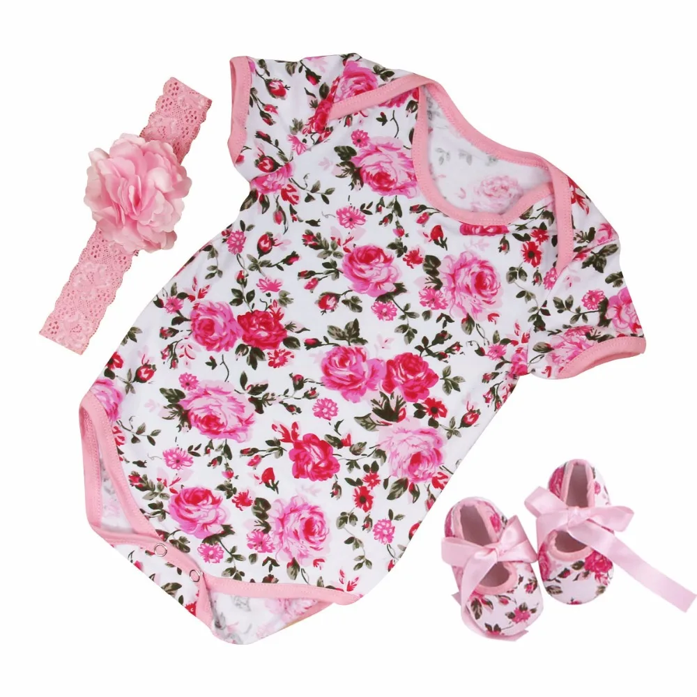 

Puseky 3Pcs 0-12M Newborn Baby Girl Romper Cloth Set Summer Short Sleeve Floral Bebes Rompers Toddler Jumpsuit Outfits 6 Colors