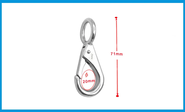 Морской класс, нержавеющая сталь 316, жесткая, фиксированная, пружинный зажим для глаз, карабин, судовое оборудование, аксессуары для лодок
