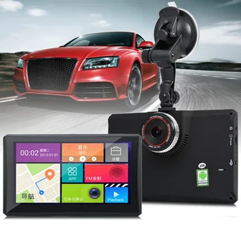 

7" Car DVR GPS Navigator Android 1080P Portable Dash Cam GPS Navigation Bluetooth WIFI AV-IN Dashcam GPS Free Maps for Tourist