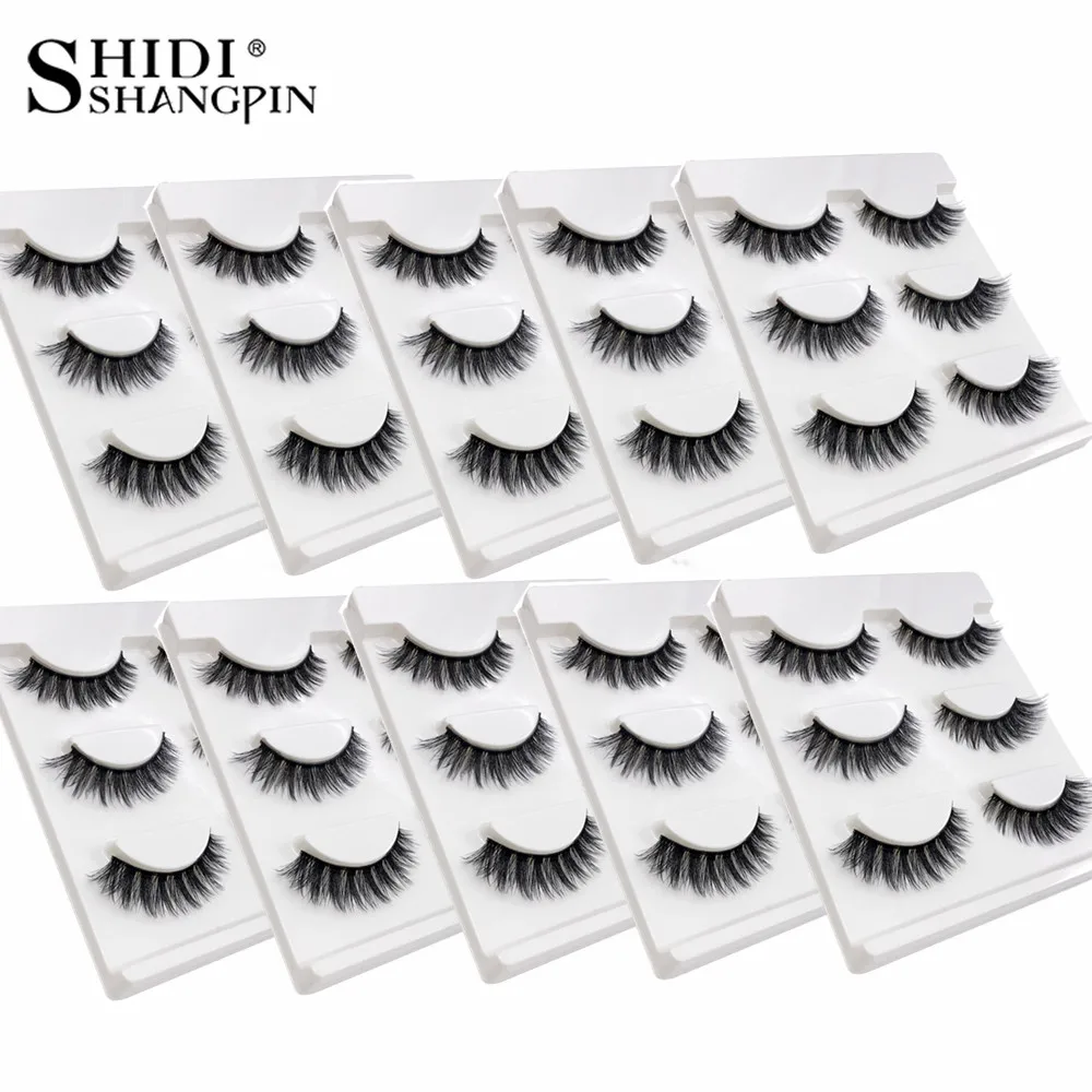 

Wholesale 10 box Mink Eyelashes 30pairs Makeup 3D Mink Lashes Eyelash Extension Natural Long Mink Eyelashes Faux Cils X08