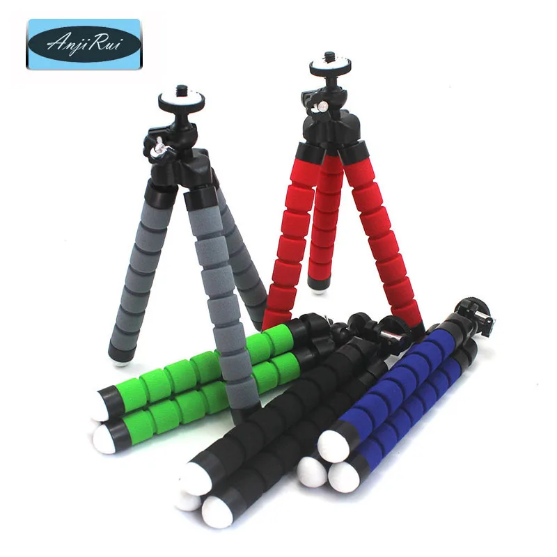 ANJIRUI Universal Mini Flexible Foam Legs Octopus Tripod Stand for