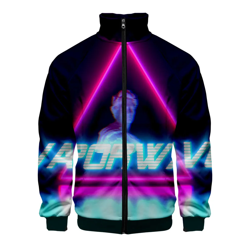  2019 Vaporwave Style Zipper Sweatshirt party wear Hoodies New Fashion Cool Vaporwave Style Spring C