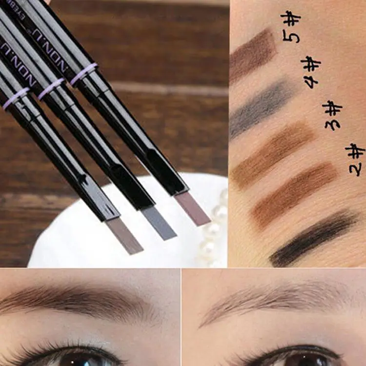 

1 pc Drop Shipping Beauty Tools Women Makeup Cosmetic Eye Liner Eyebrow Pencil Color Black Brown Gray Eyebrow Pencil