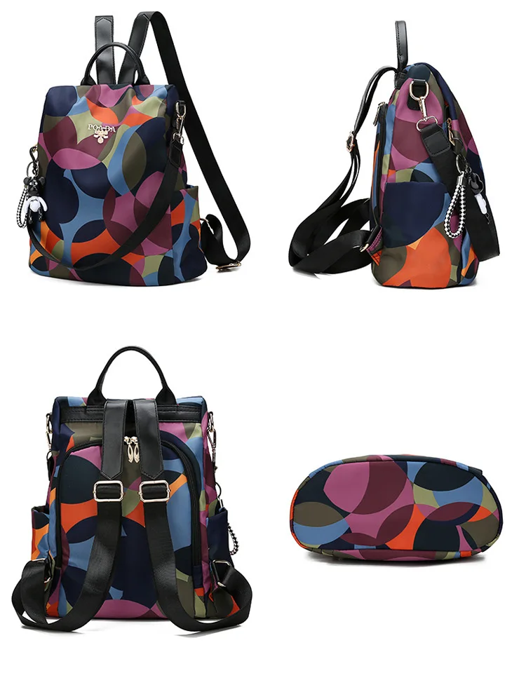 Роскошный Противоугонный женский рюкзак для путешествий модный прочный водонепроницаемый Оксфорд Многофункциональный рюкзак для девочек Школьный рюкзак Mochila