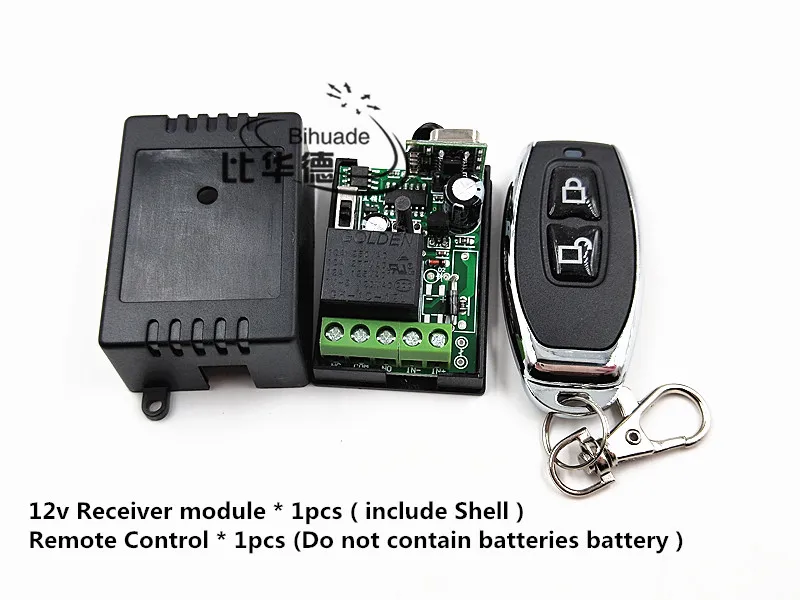 

433Mhz Universal Wireless RF Remote Control Switch AC12V 220V 1CH 30A Relay Receiver and 2 channel 433 Mhz Remote For Water pump