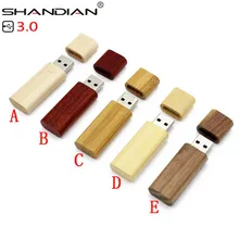 SHANDIAN USB 3,0 логотип клиента деревянный usb флеш-накопитель карта памяти бамбуковая деревянная ручка привода 4 ГБ 16 ГБ 32 ГБ 64 ГБ U диск свадебные подарки