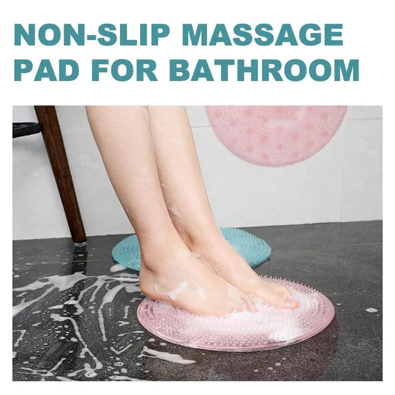 Details about   Lazy Bath Silicone Suction Cup Massage Pad  Bathroom Shower Mat Non-slip Bat 
