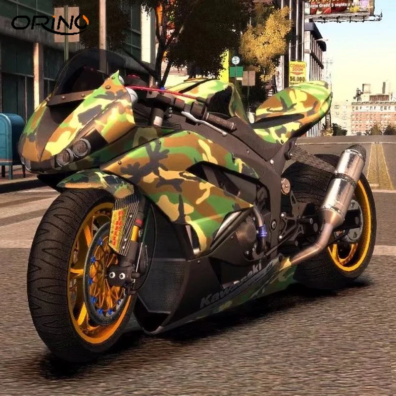 Black Green Camouflage Vinyl Film Sticker-7