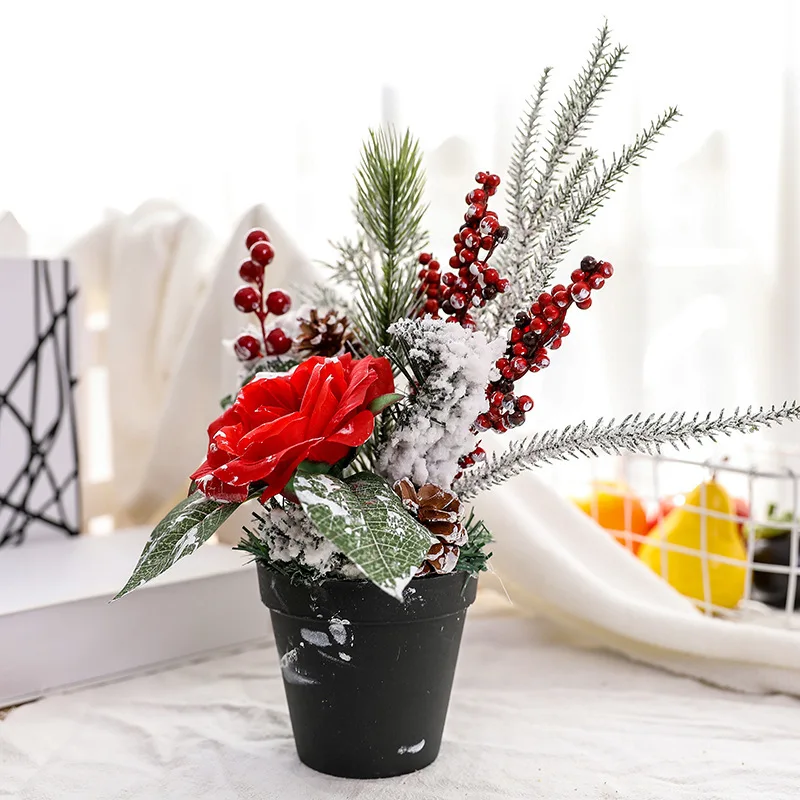 

Christmas Gift Desktop Mini- Christmas Tree Market Ornament Christmas Tree Goods Of Furniture For Display Simulated Plants