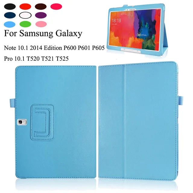

PU Leather Case For Samsung Galaxy Tab Pro 10.1 SM-T520 SM-T525 Stand Cover For Note 10.1 2014 Edition SM-P600 SM-P601 SM-P605