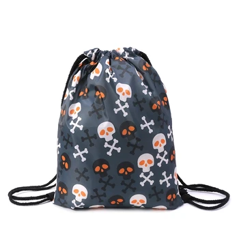 

Halloween Pattern Print School Drawstring Book Bag Sport Gym Swim Backpack Gift
