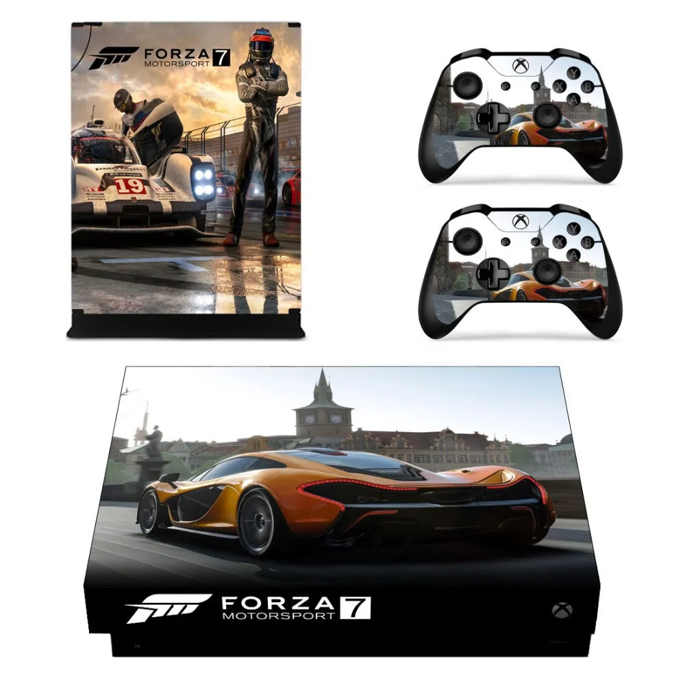 

Forza Motorsport 7 and 4 Faceplates Skin Console & Controller Decal Stickers for Xbox One X Console + Controller Skin Sticker