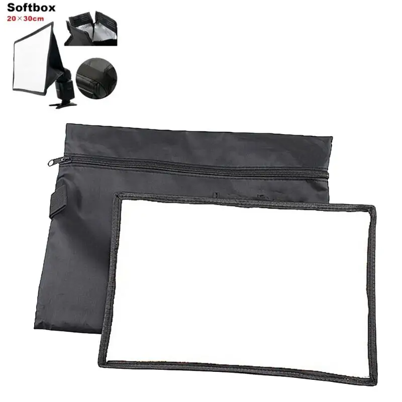 General Foldable Soft Box Diffuser for Canon Nikon Sony Pentax Minolta Flash Speedlite Softbox 20x30cm