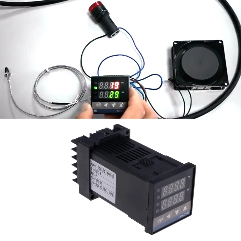 

PID Digital Temperature Controller REX-C100(M) 0 To 400C K Type Relay Output #Sep.07