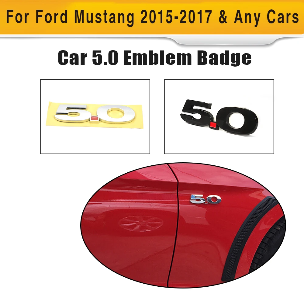 3D Car Bumper Emblem Sticker Decal Rear Trunk Trim Badge Polish Chrome