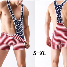 Лидер продаж мужские борцовское трико дышащее Нижнее белье Боксеры в полоску спандекс мужские трико облегающий Костюм Стретч