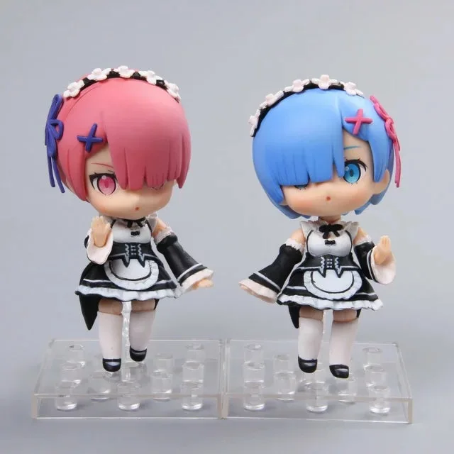 SAINTGI ноль Hajimeru NENDOROID Isekai Seikatsu Rem ОЗУ японского аниме фигурку игрушки 10 см 2 шт. ПВХ