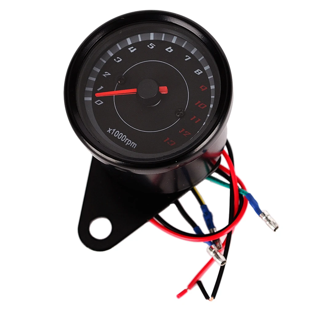 Motorcycle Backlight 12V Tachometer Speedometer Tacho Gauge 0-13000 RPM Internal night light,full-sweep