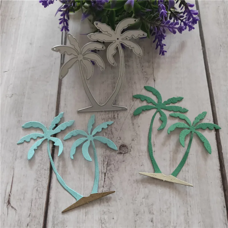 

Decoration Embossing Folder Coconut Tree For Cutting Metal Dies Stencil DIY Scrapbooking Cuts Album Paper Card Making 80x78mm