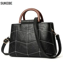 SUKEBE Bolsas De Luxo Mulheres Sacos De Designer Bolsas De Couro PU para As Mulheres Sacos de Xadrez Grande Saco de Mão Bolsa Feminina