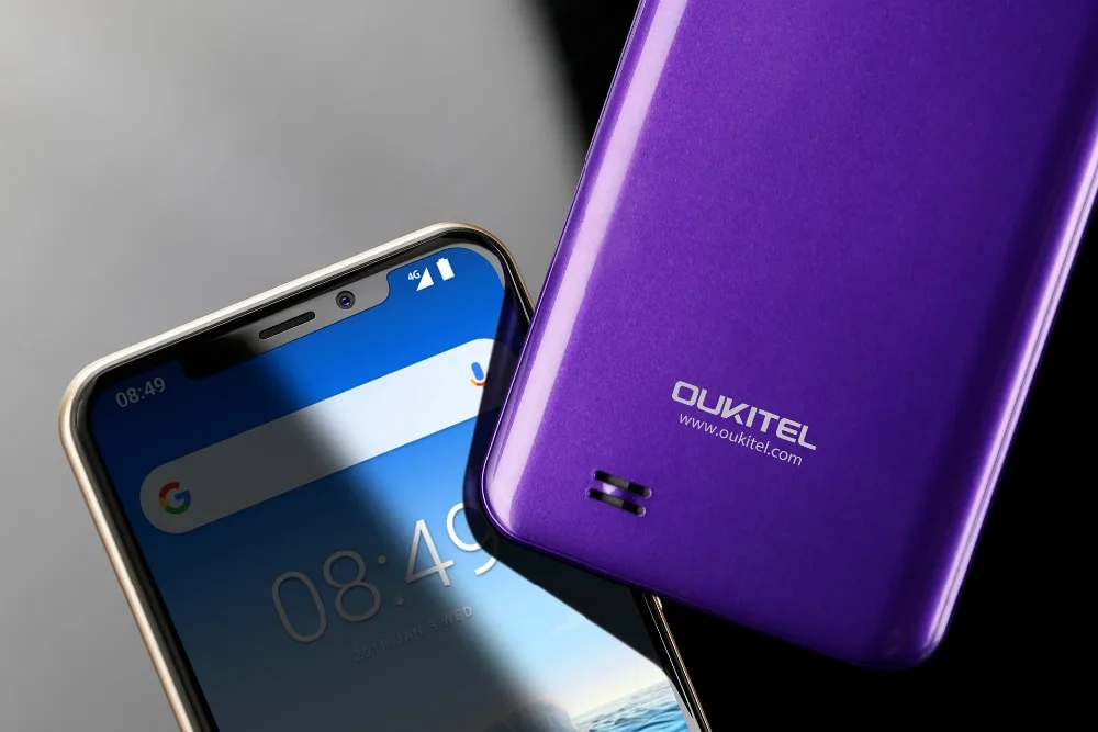 OUKITEL C12 Face ID 6,1" 19:9 смартфон с отпечатком пальца Android 8,1 мобильный телефон MTK6580 четырехъядерный 2 Гб ОЗУ 16 Гб ПЗУ 3300 мАч разблокировка