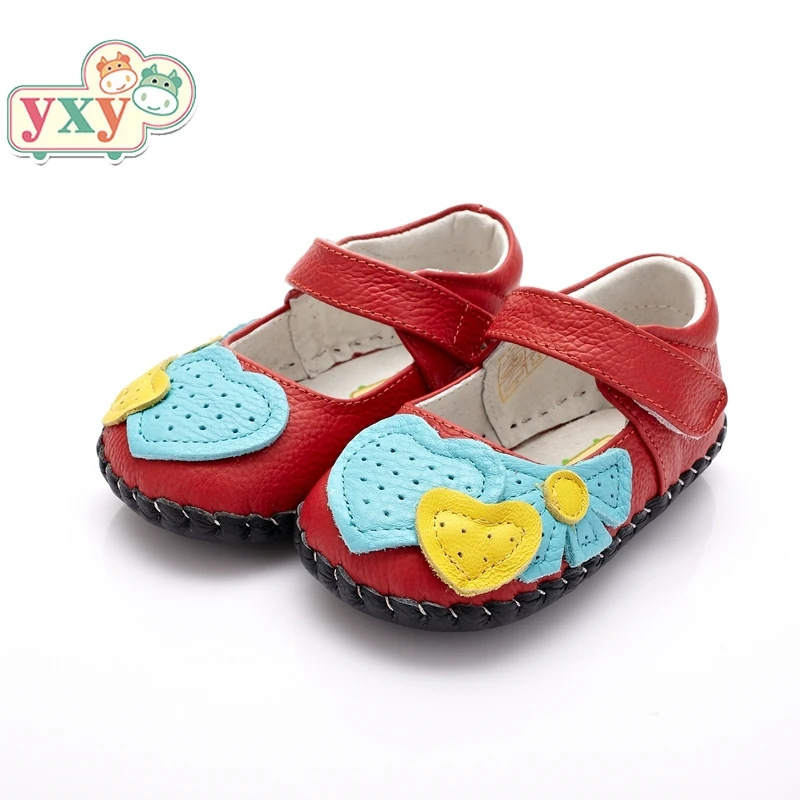 

YXY summer genuine pig leather frog baby flower first walkers girls boys toddler hand-made Newborn soft high quality shoes