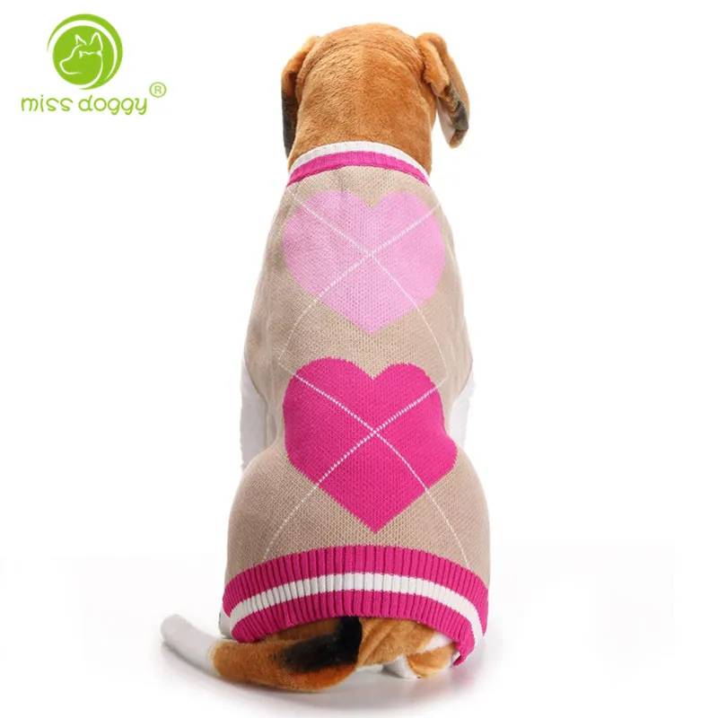 pink dog sweater large