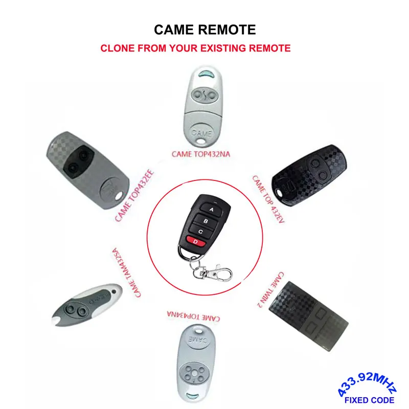 

CAME Handsender remote control copy for TOP432NA,TOP434NA,TOP432A,TOP434A,TOP432SA