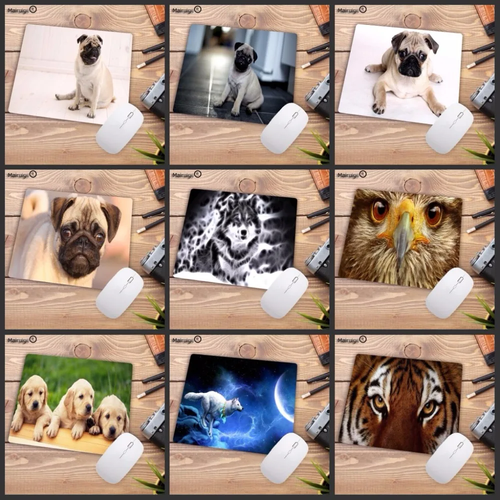 

Mairuige Funny Cool dogs Owl Wolf Tiger Cute Animal Computer Gaming Speed Mousemats Size for 180x220x2mm Small Mousepad