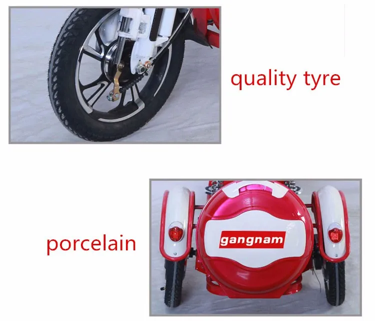 Discount Special design lithium battery 48v 500w three wheel electric scooter 4