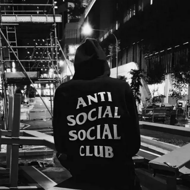 Outono Menino London ASSC Anti Social Clube Roupas Hoodie 